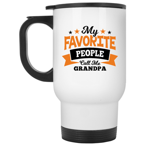 My Favorite People Call Me Grandpa XP8400W White Travel Mug