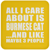 All I Care About Is Burmese Cat And Like Maybe 3 People - Drink Coaster