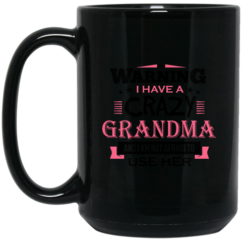 Crazy 1  BM15OZ 15 oz. Black Mug