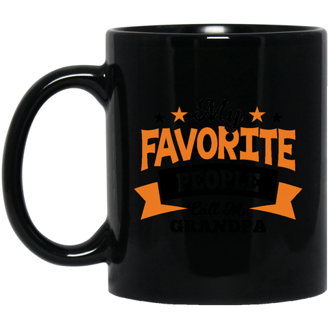 Favorite Mom Grandpa  Black Mug