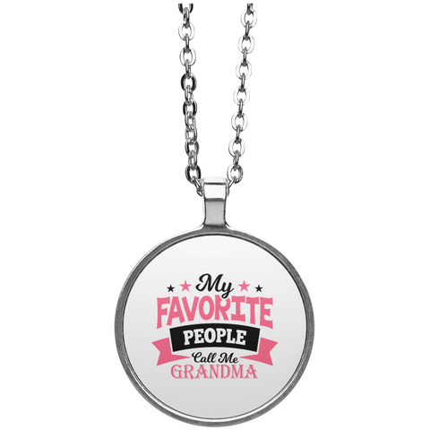 My Favorite People Call Me Grandma UN4686 Circle Necklace