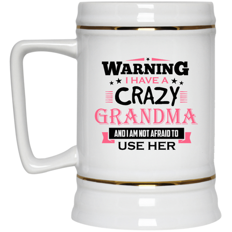 Crazy 1  22217 Beer Stein 22oz.