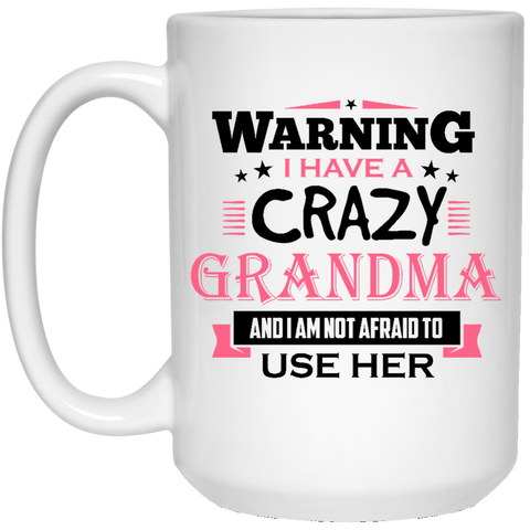 Crazy 1  21504 15 oz. White Mug