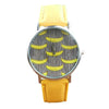 Superior New Fashion  Banana Pattern Leather Band Analog Quartz Wrist Watches June 1