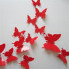 Free shipping 12pcs PVC 3d Butterfly wall decor cute Butterflies wall stickers art Decals home Decoration - Free + Shipping