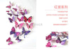 Free shipping 12pcs PVC 3d Butterfly wall decor cute Butterflies wall stickers art Decals home Decoration - Free + Shipping